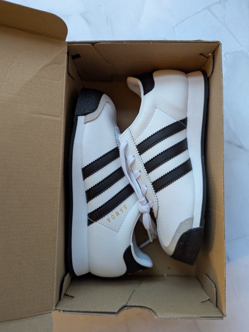Adidas Black & White Samoas (Brand New)